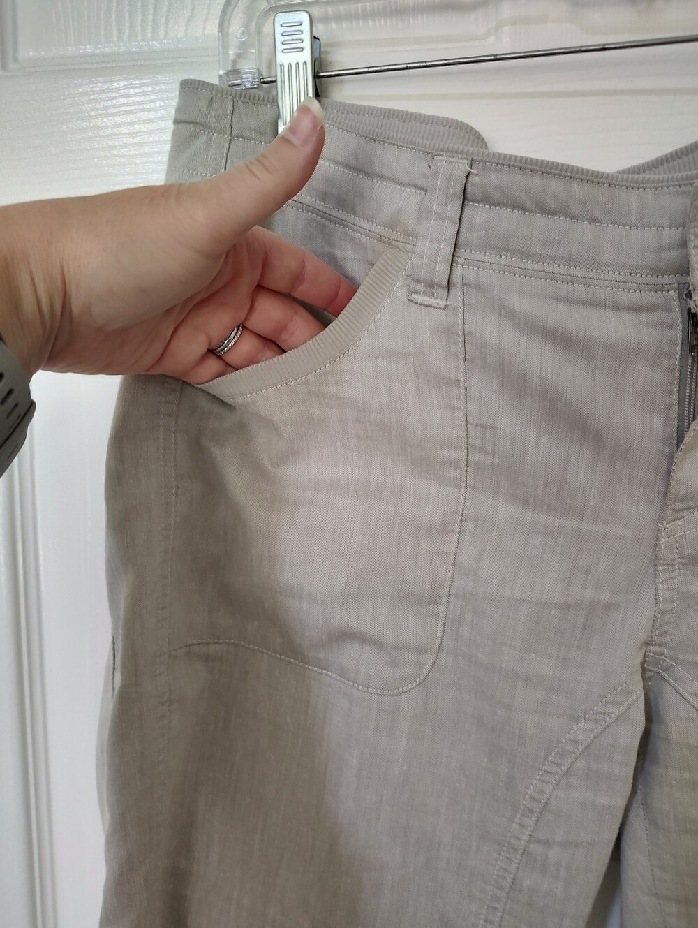 Kuhl Cabo Pant Cotton Linen Birch Grey Gorpcore Size 8 SHORT - Picture 5 of 16